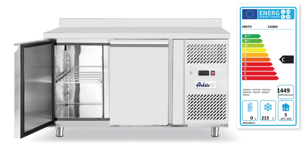 Zamrzivač sa dvoja vrata Profi Line 280L, Arktic, Profi Line, GN 1/1, 280L, 230V/600W, 1360x700x(H)910mm