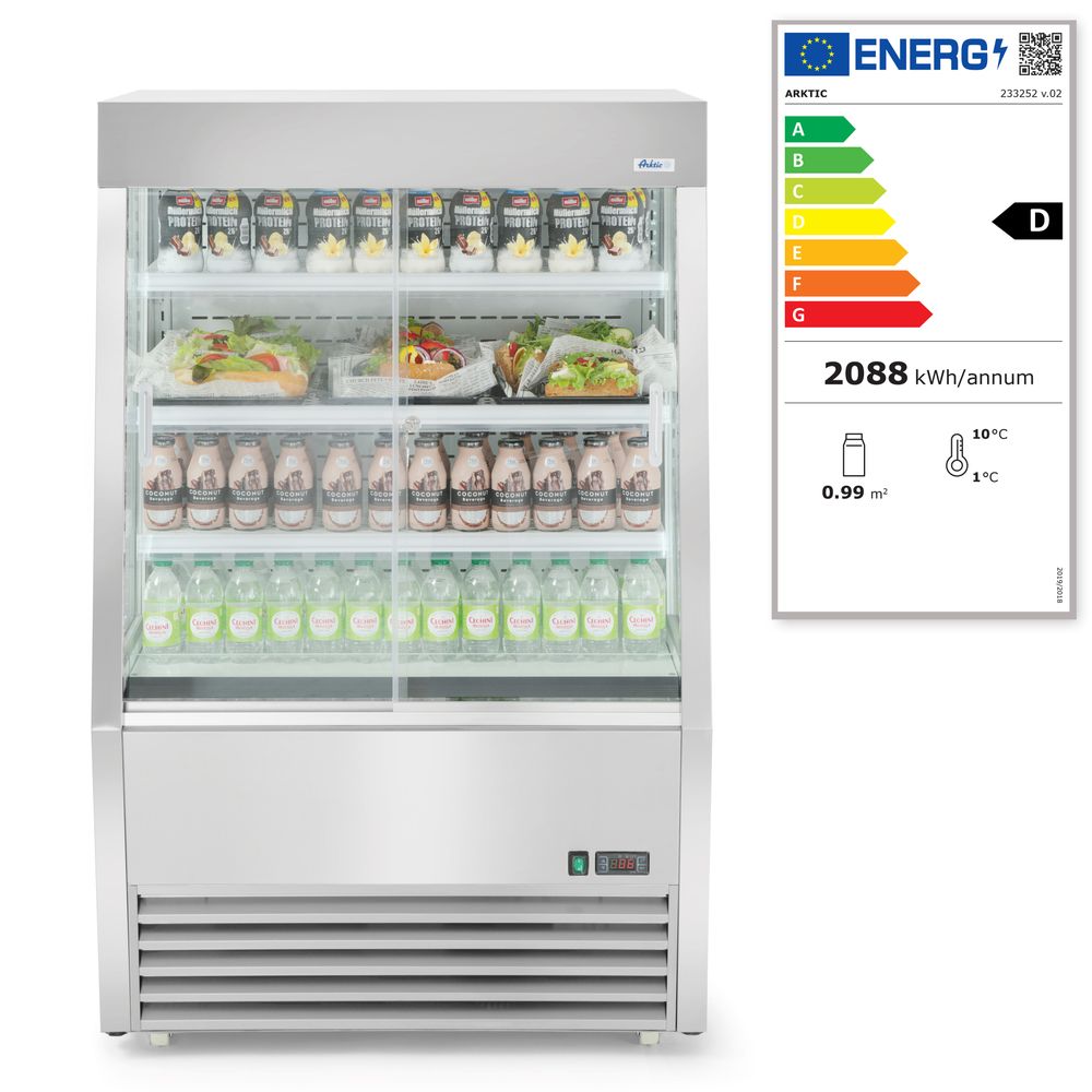 Display frižider sa više polica 320L - otvorena prednja strana, Arktic, 230V/1300W, 920x847x(H)1465mm