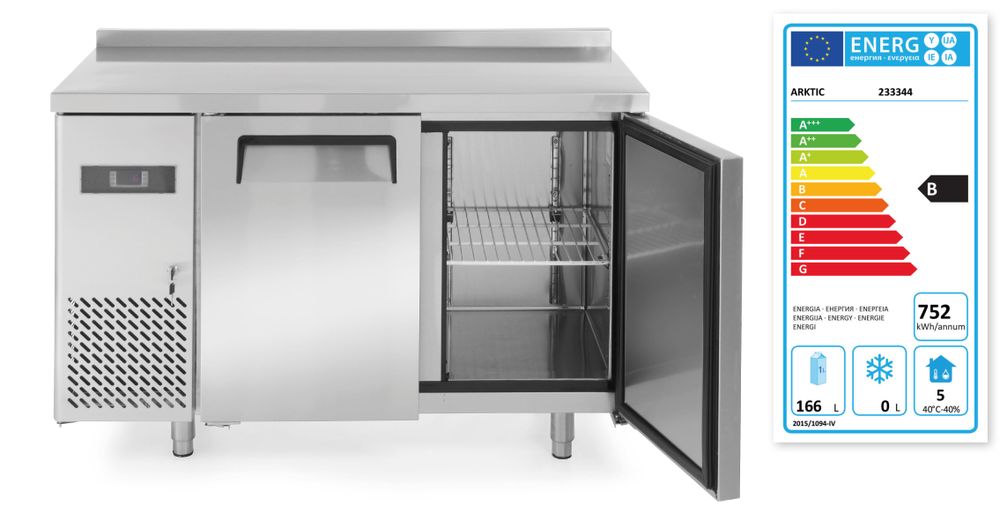 Rashladni ormar sa dvoja vrata Kitchen Line 220L, Arktic, Kitchen Line, 166L, 230V/300W, 1200x600x(H)886mm