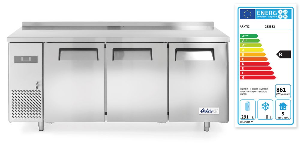 Rashladni ormar sa troja vrata Kitchen Line 390L, Arktic, Kitchen Line, 291L, 230V/270W, 1800x600x(H)886mm