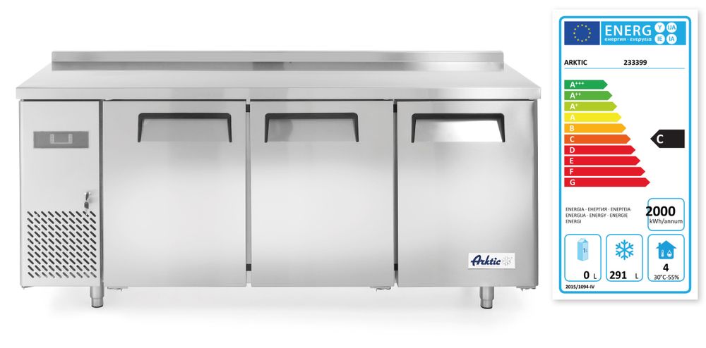 Zamrzivač sa troja vrata Kitchen Line 390L, Arktic, Kitchen Line, 291L, 230V/550W, 1800x600x(H)886mm