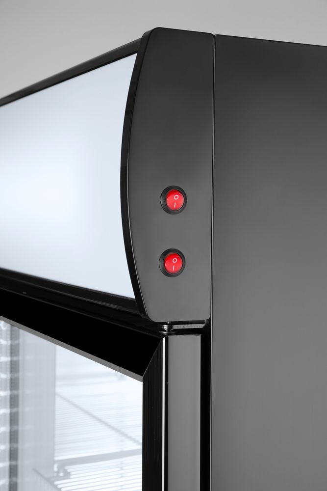 Pultni frižider sa pozadinskim osvetljenjem, sa dvostrukim vratima, Arktic, 512L, Crna, 220-240V/510W, 1120x585x(H)1900mm