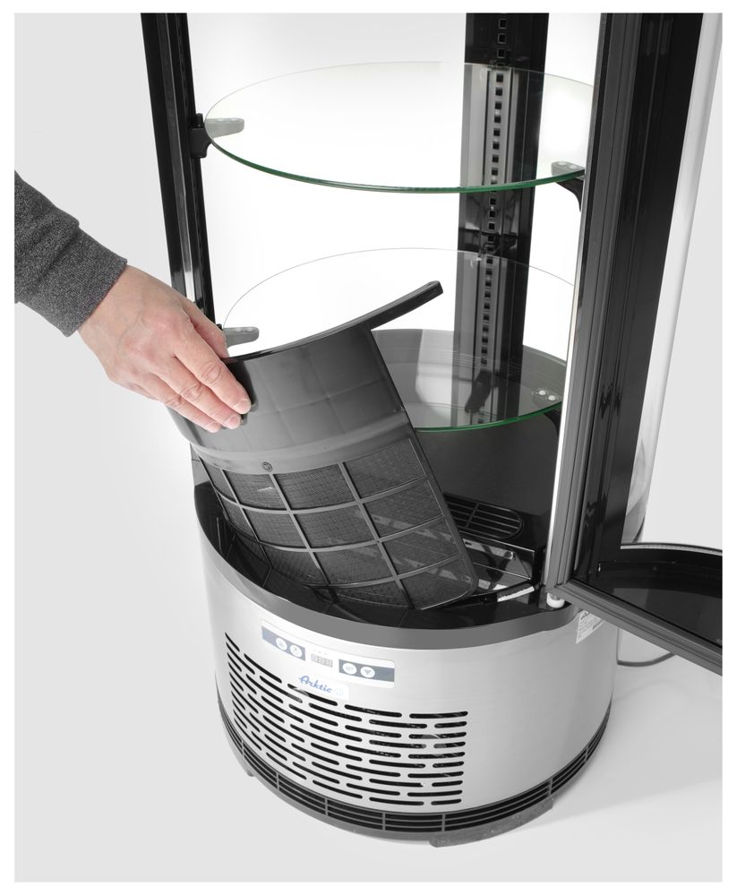 Okrugla vitrina za izlaganje kolača, Arktic, 100L, 230V/210W, ⌀480x(H)1065mm