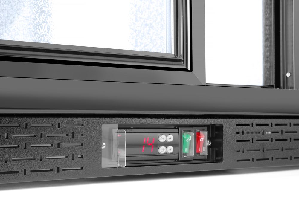 Pultni frižider sa dvostrukim kliznim vratima, Arktic, 158L, Crna, 220-240V/160W, 900x520x(H)865mm