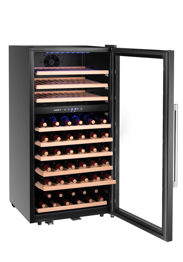 Frižider za vino, 2 zone, 91 boca, Arktic, 230L, Crna, 569x595x(H)1215mm