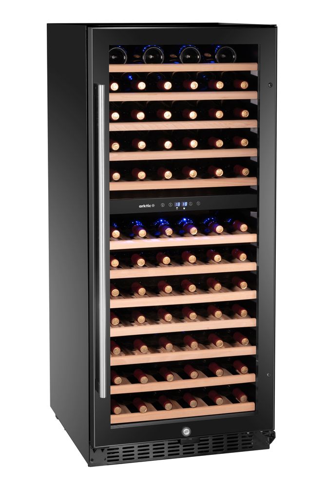 Frižider za vino, 2 zone, 124 boce, Arktic, 265L, Crna, 569x595x(H)1397mm