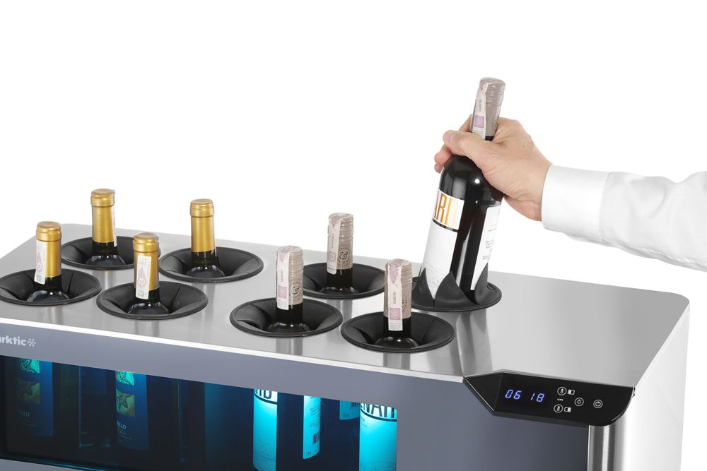 Pultni frižider za vino sa 2 zone, Cellar, Arktic, Crna, 220-240V/60W, 800x350x(H)293mm