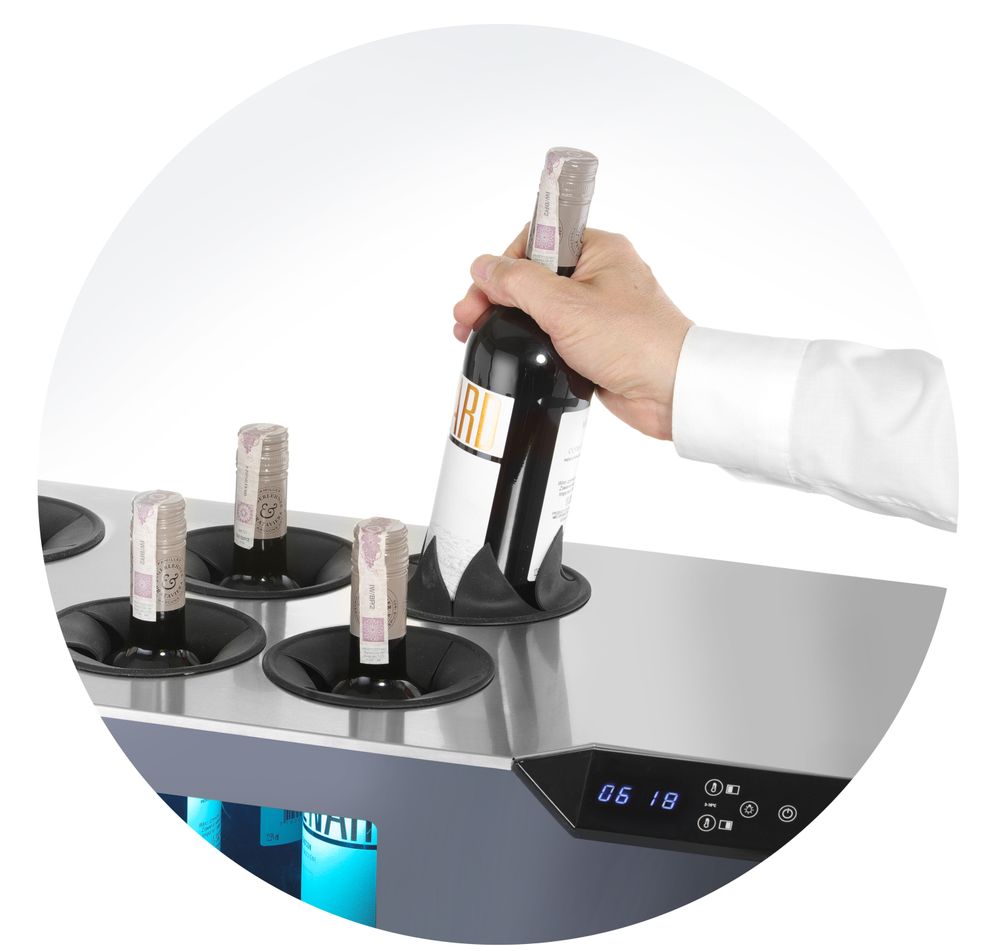 Pultni frižider za vino sa 2 zone, Cellar, Arktic, Crna, 220-240V/60W, 800x350x(H)293mm