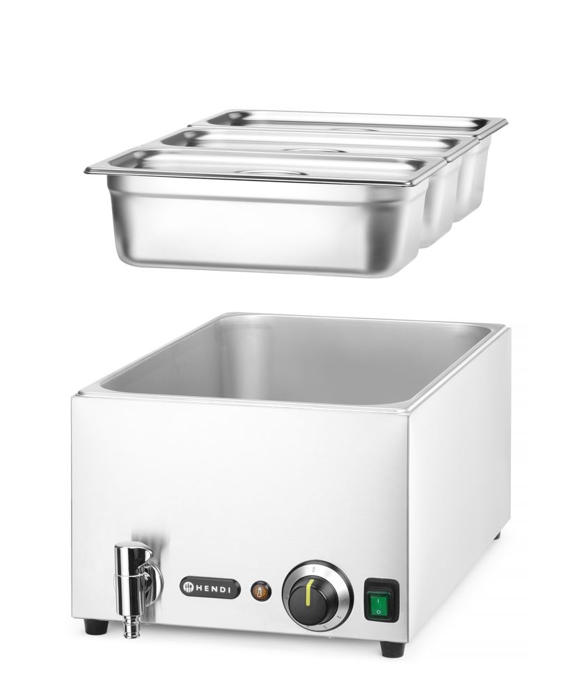 Set Ranger: Bain-marie sa slavinom za ispuštanje + 3x GN 1/3 sa poklopcem, HENDI, GN 1/1, 230V/1000W, 605x332x(H)242mm