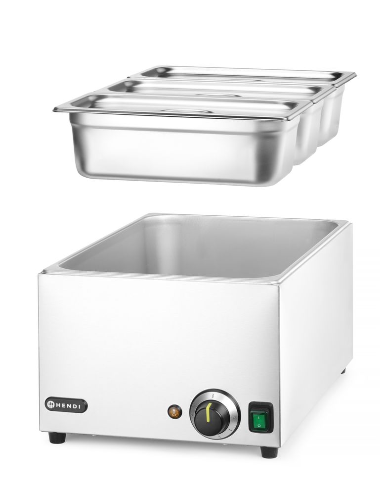 Set Bain-marie HENDI RANGER + 3x GN 1/3 sa poklopcem, HENDI, GN 1/1, 230V/1000W, 590x332x(H)242mm