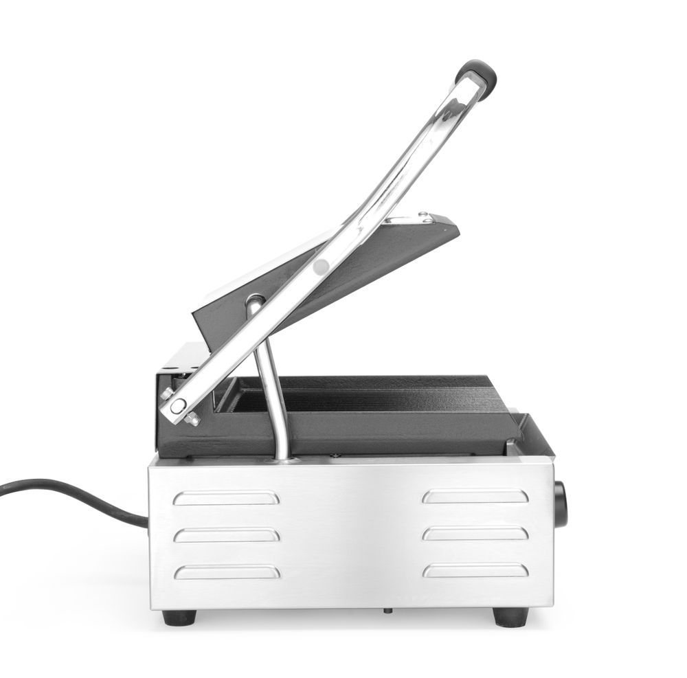 Kontaktni roštilj - jednostruki, HENDI, Rebrasti vrh i dno, 230V/1800W, 310x375x(H)216mm