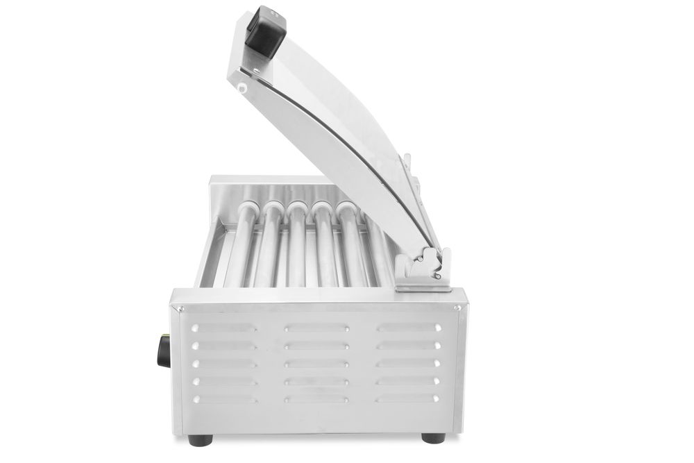 Roštilj s valjcima za kobasice, 1-zona s poklopcem koji štedi energiju, HENDI, 7 valjaka, 230V/620W, 566x375x(H)259mm