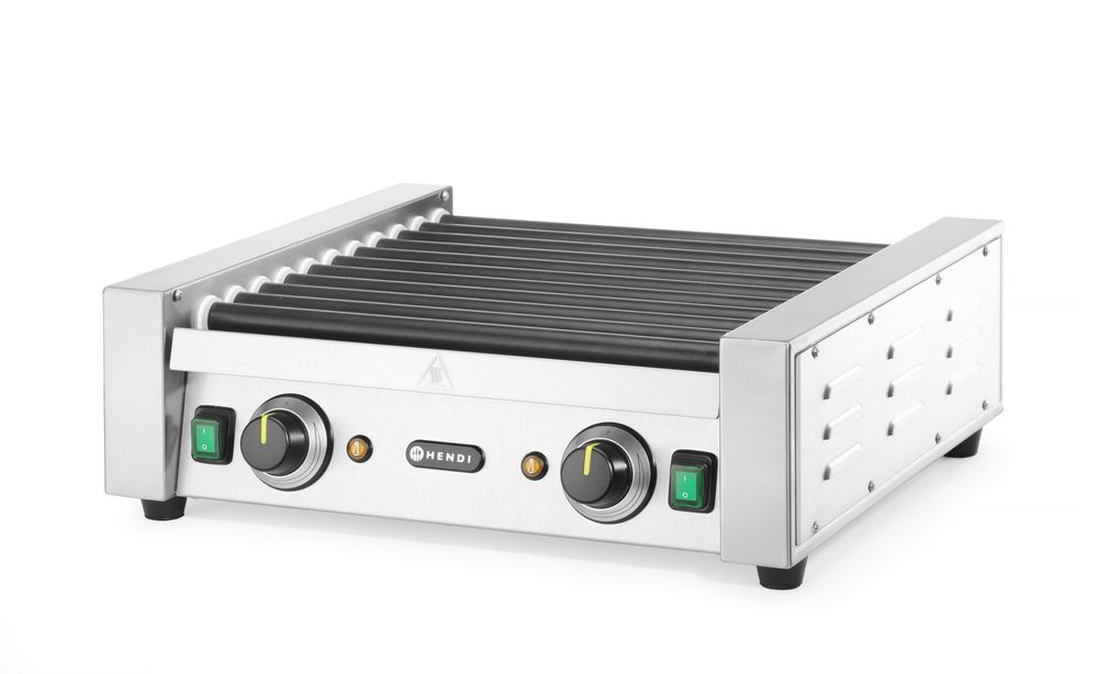 Roštilj s valjcima za kobasice - dve zone, HENDI, 11 valjaka, 230V/1180W, 530x525x(H)180mm