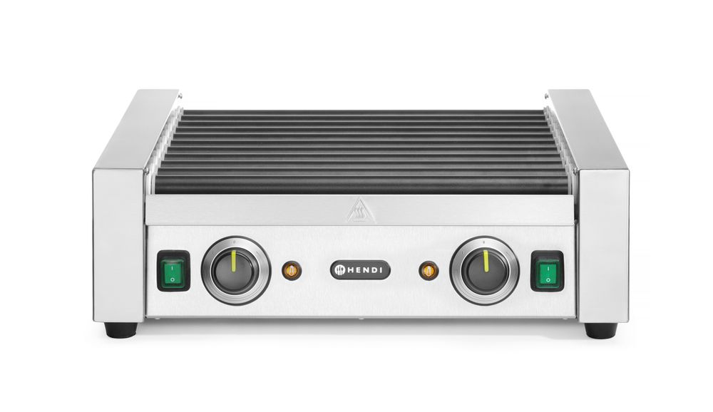 Roštilj s valjcima za kobasice - dve zone, HENDI, 11 valjaka, 230V/1180W, 530x525x(H)180mm