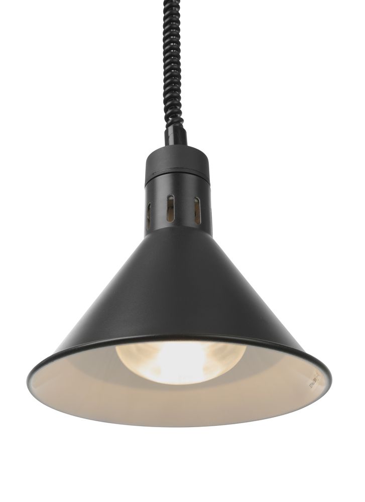 Konusna toplotna lampa sa podesivom dužinom, HENDI, Crna, 230V/250W, ⌀275x(H)250mm