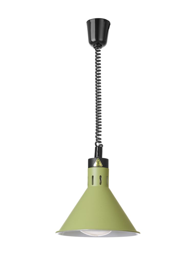Konusna toplotna lampa sa podesivom dužinom, HENDI, Zelena, 230V/250W, ⌀275x(H)250mm