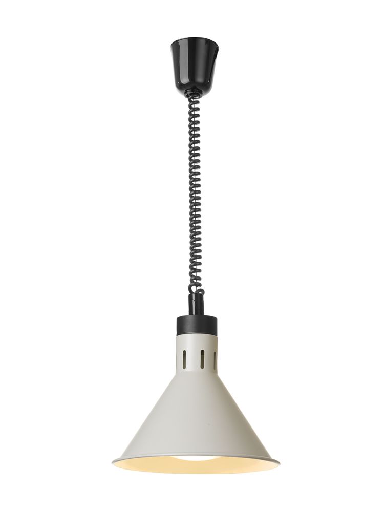Konusna toplotna lampa sa podesivom dužinom, HENDI, Bela, 230V/250W, ⌀275x(H)250mm