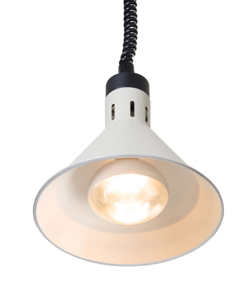Konusna toplotna lampa sa podesivom dužinom, HENDI, Bela, 230V/250W, ⌀275x(H)250mm
