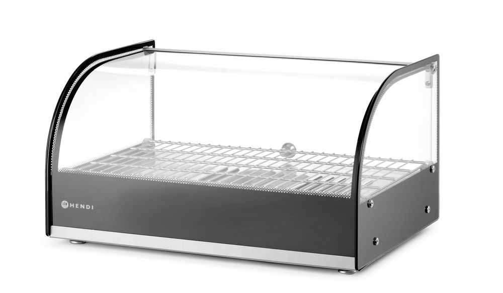 Grejani pultni display, HENDI, Jedan nivo, Crna, 220-240V/800W, 554x376x(H)311mm