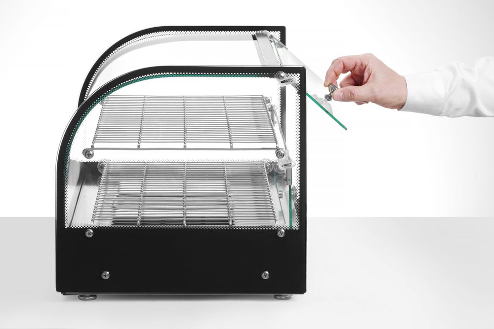 Ekran sa grejanom pločom, dvostruki, HENDI, Dve nivoa, Crna, 220-240V/800W, 554x376x(H)376mm