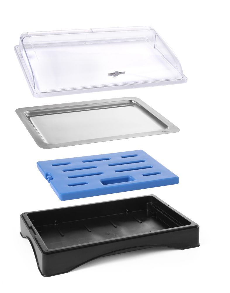 Hlađeni display sa poklopcem - Gastronorm 1/1, HENDI, Set, 555x357x(H)175mm
