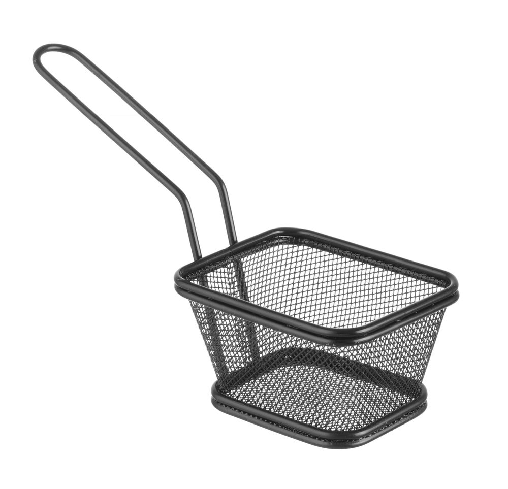 Minijaturne korpice za friteze - sklopive, crne, HENDI, 105x90x(H)60mm