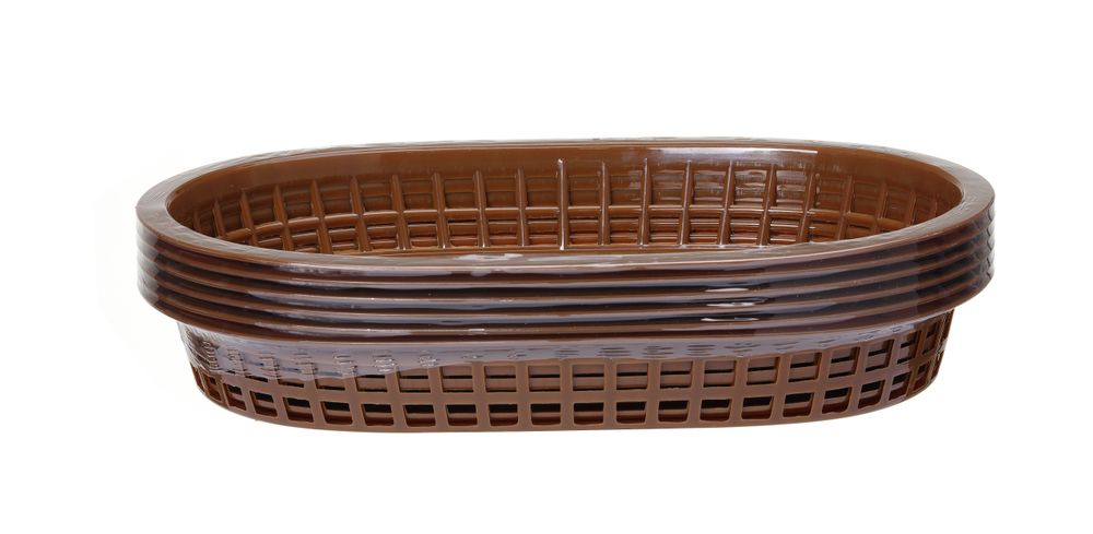Korpe za posluživanje u fast food stilu, HENDI, Braon, 6 kom, 275x175x(H)38mm