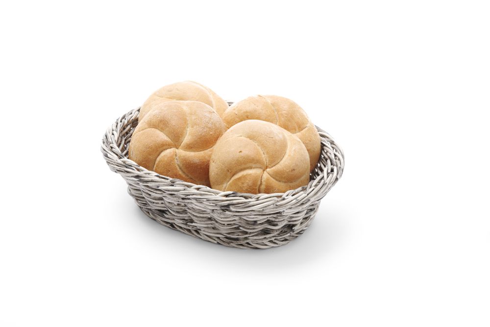 Ovalna korpa za pecivo, HENDI, Svetlosiva, 250x190x(H)65mm