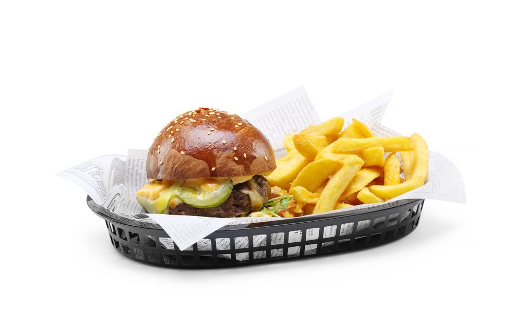 Korpe za posluživanje u fast food stilu, HENDI, Crna, 6 kom, 275x175x(H)38mm