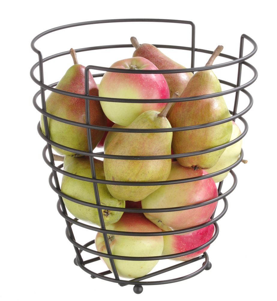 Korpa za voće crna, HENDI, ⌀230x(H)250mm