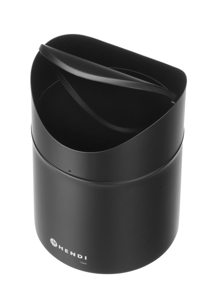 Stona kanta za otpatke sa ljuljajućim poklopcem, HENDI, 1,2L, Crna, ⌀120x(H)165mm