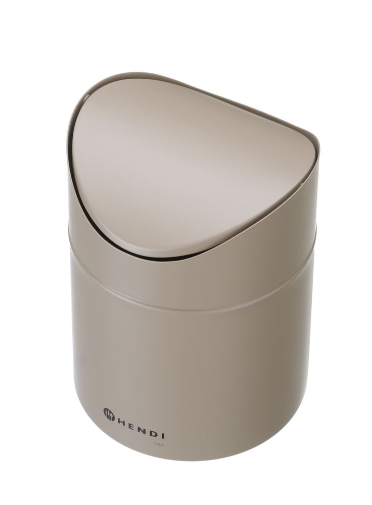 Stona kanta za otpatke sa ljuljajućim poklopcem, HENDI, 1,2L, Bež, ⌀120x(H)165mm