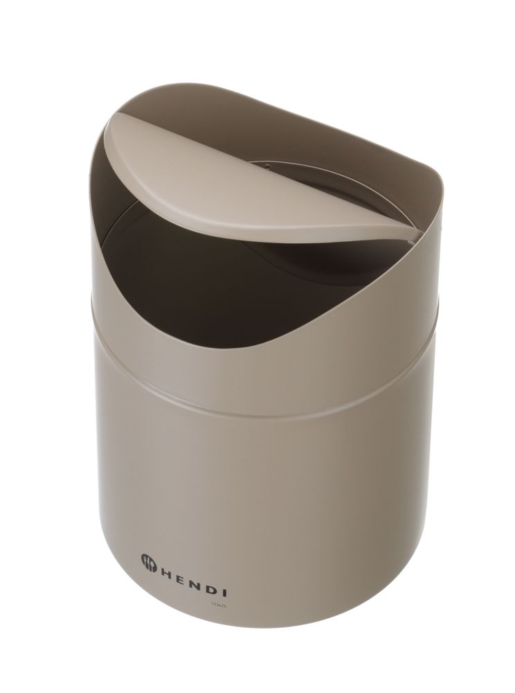 Stona kanta za otpatke sa ljuljajućim poklopcem, HENDI, 1,2L, Bež, ⌀120x(H)165mm