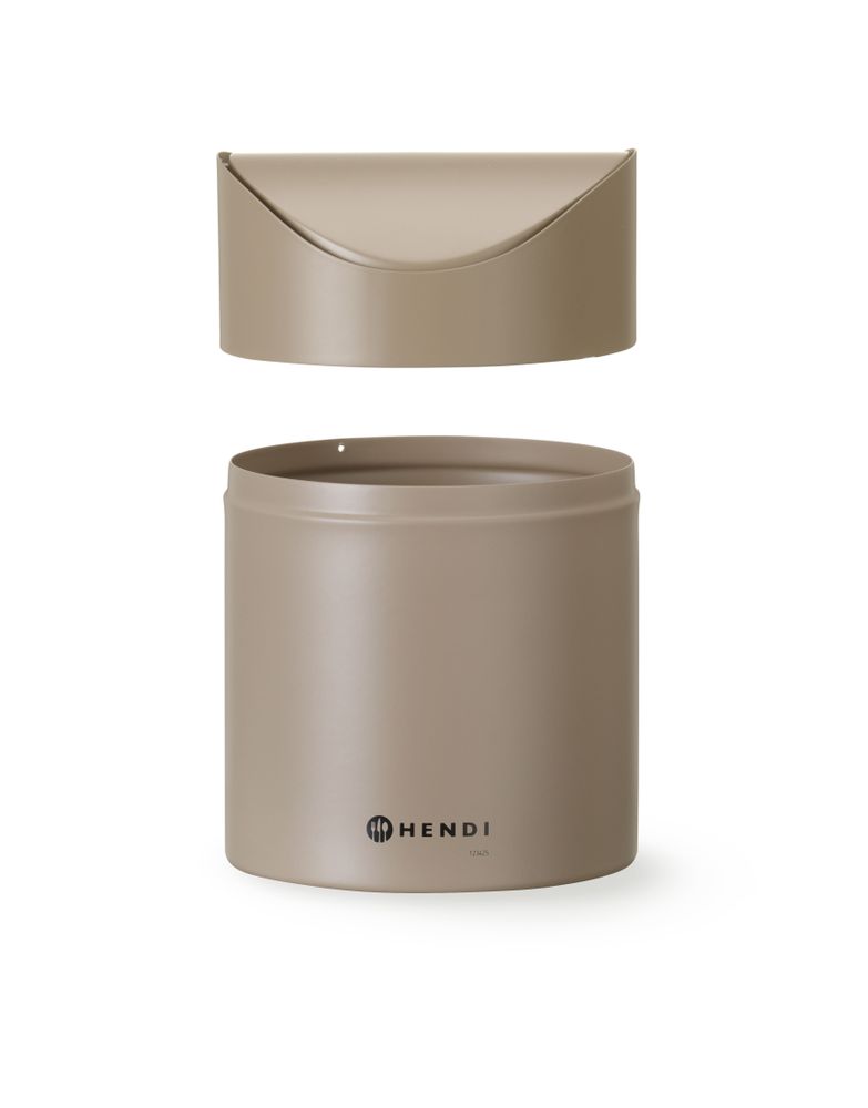 Stona kanta za otpatke sa ljuljajućim poklopcem, HENDI, 1,2L, Bež, ⌀120x(H)165mm