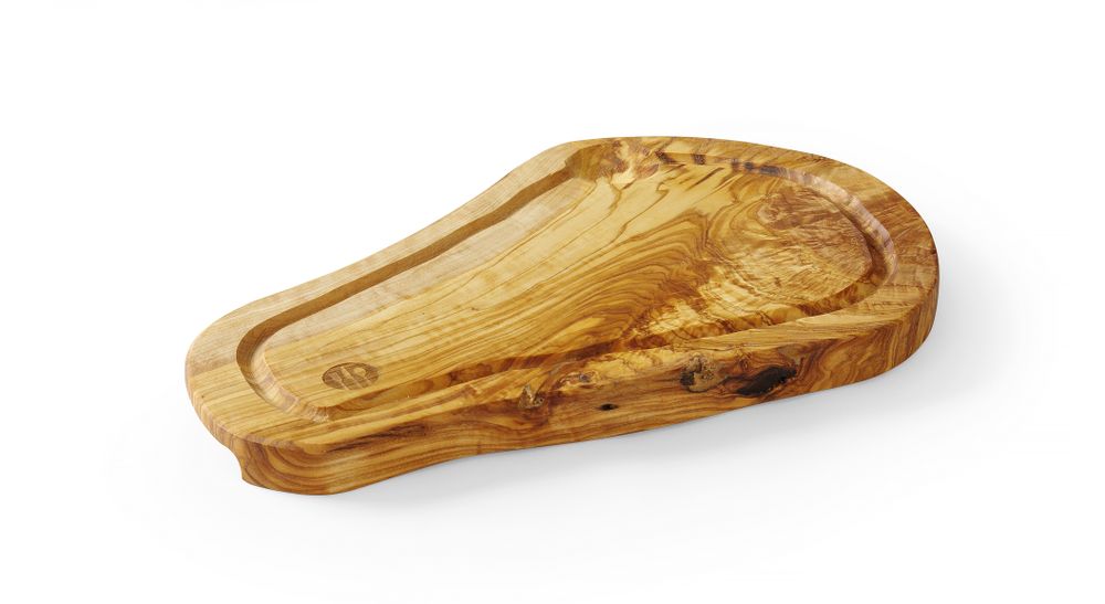 Daska za sečenje od drveta masline s utorom, HENDI, 300x210x(H)18mm