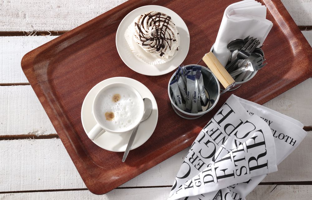 Tacna za posluživanje, pravougaona, protivklizna, laminirana, AmerBox, GN 1/1, Od mahagonija, 325x530mm