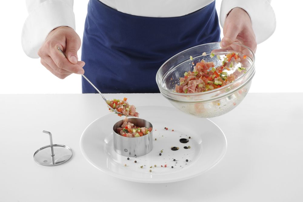 Okrugli kalup i potiskivač za hranu, HENDI, ⌀80x(H)45mm