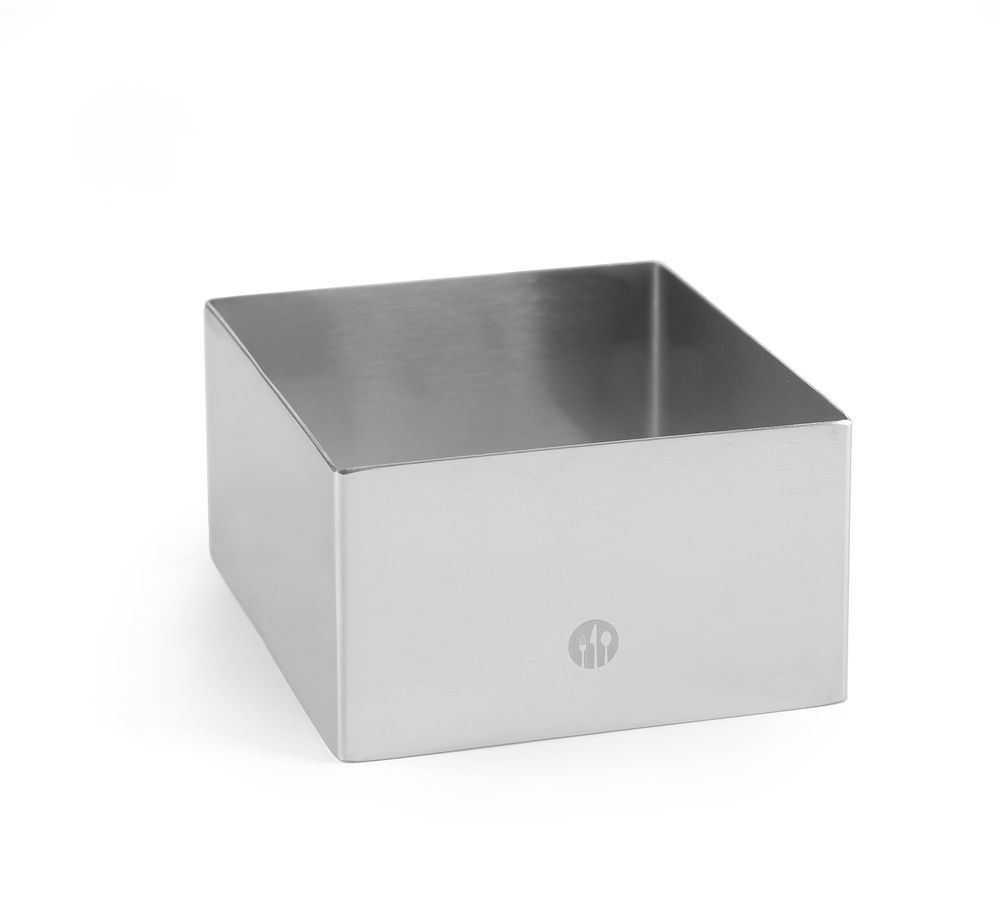 Četvrtasti kalup za hranu sa gnječilicom, HENDI, Kvadratni kalup za hranu, 80x80x(H)45mm