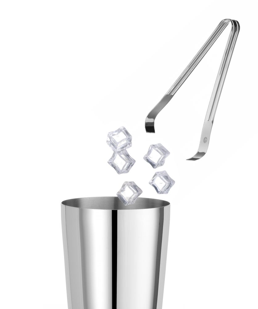 Hvataljka za kockice leda, BarUp, Srebrna, (L)180mm