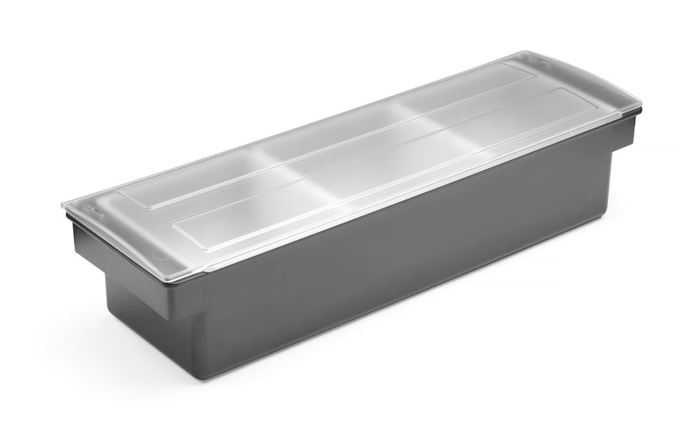 Spremnik - 3 posude, BarUp, Crna, 480x150x(H)100mm