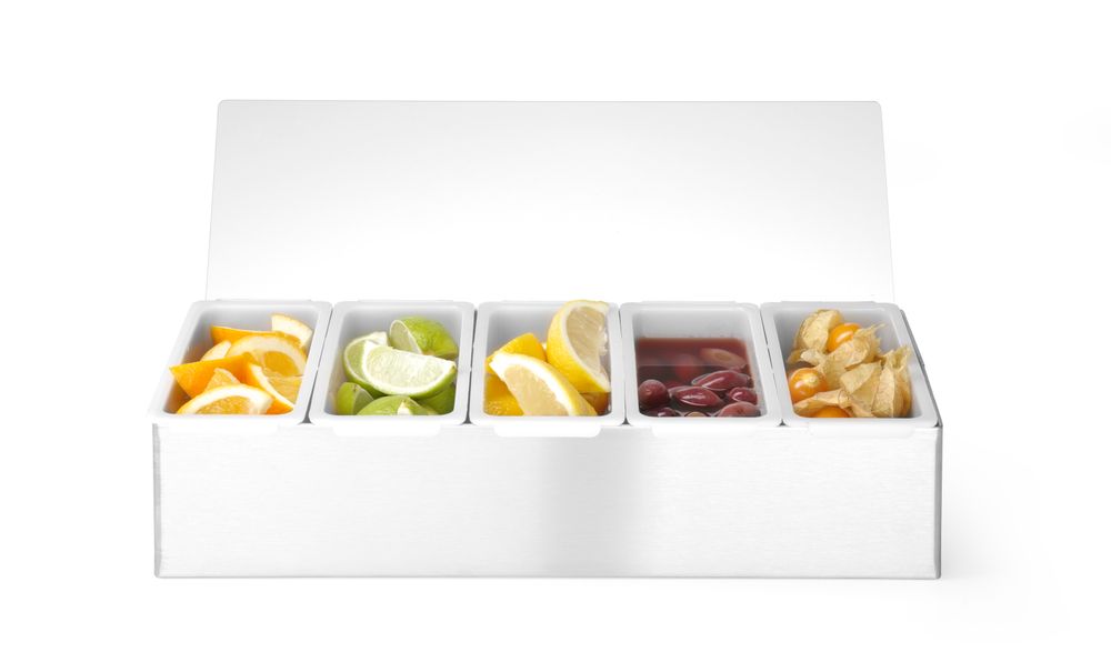 Spremnik, BarUp, 5 spremnika, 375x140x(H)90mm