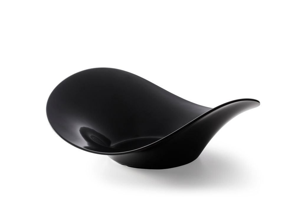 Zakrivljene činije, HENDI, Crna, 315x310x(H)123mm