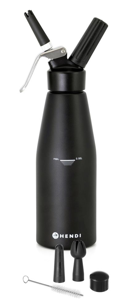 Boca za šlag Crni, HENDI, Kitchen Line, 0,95L, Crna, ⌀95x(H)320mm