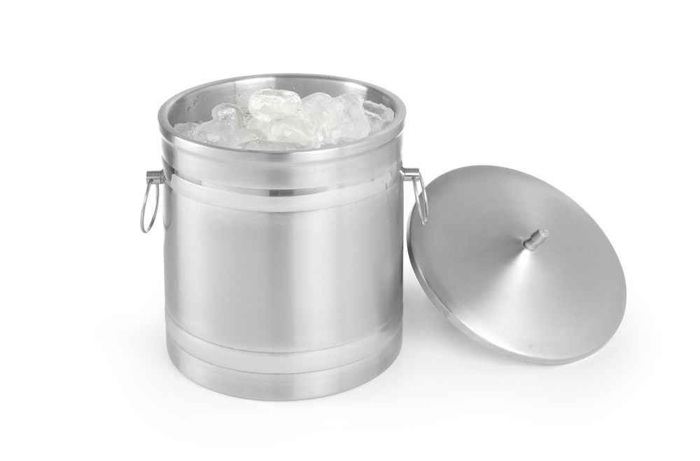 Posuda za led s duplim zidom, BarUp, 5L, Srebrna, ⌀200x(H)230mm