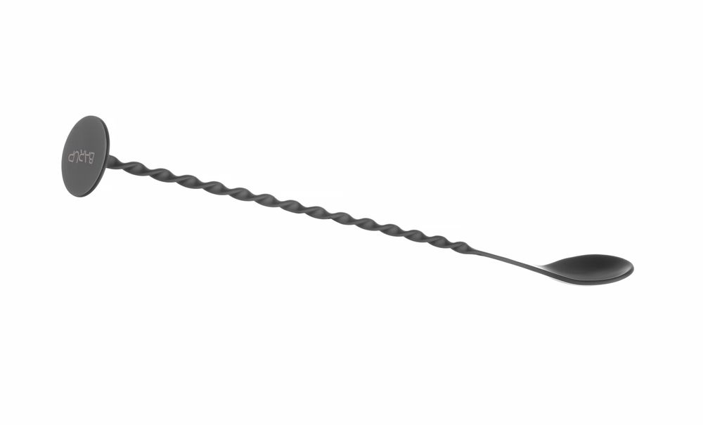 Bar kašika s muddlerom, BarUp, Crna, 280x35mm