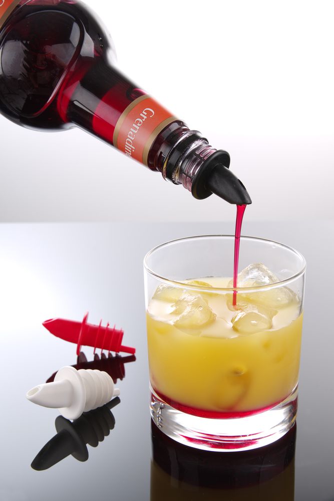 Dozator free-flow, BarUp, 2 crna, 2 bela, 2 crvena, Crvena, 6 kom