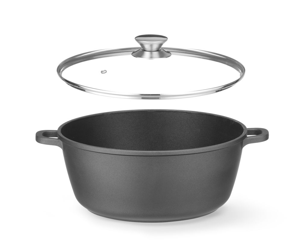 Posuda s neprianjajućim premazom, HENDI, 7,5L, Crna, 387x310x(H)130mm