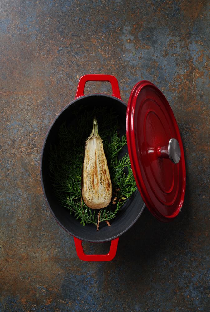 Emajlirana posuda od lijevanog željeza, HENDI, 4,4L, Crvena, 365x290x(H)115mm