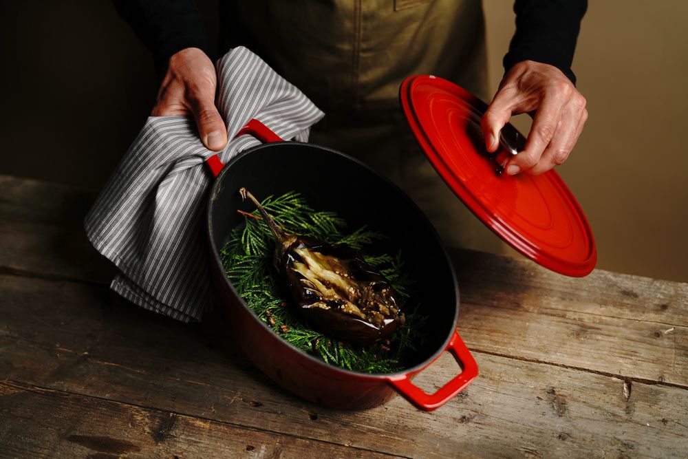 Emajlirana posuda od lijevanog željeza, HENDI, 4,4L, Crvena, 365x290x(H)115mm