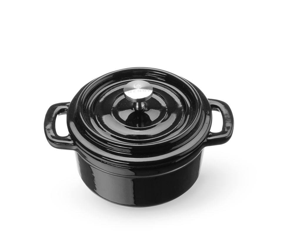 Emajlirana posuda od lijevanog željeza, HENDI, 0,27L, Crna, 130x100x(H)48mm